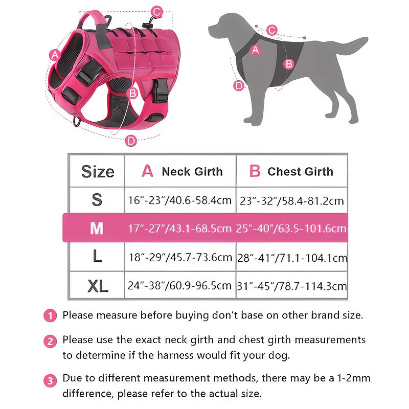 Tactical No-Pull Dog Harness with Handle – Adjustable, Heavy-Duty & Secure Fit