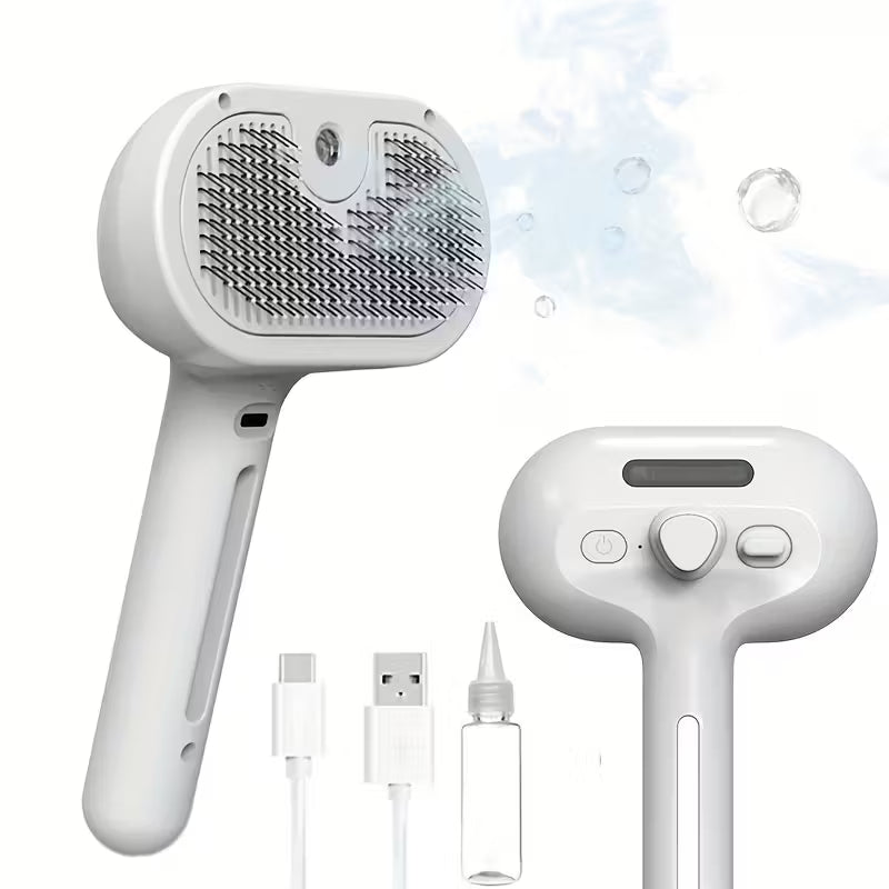 SteamMist™ Self-Cleaning Cat Grooming Brush