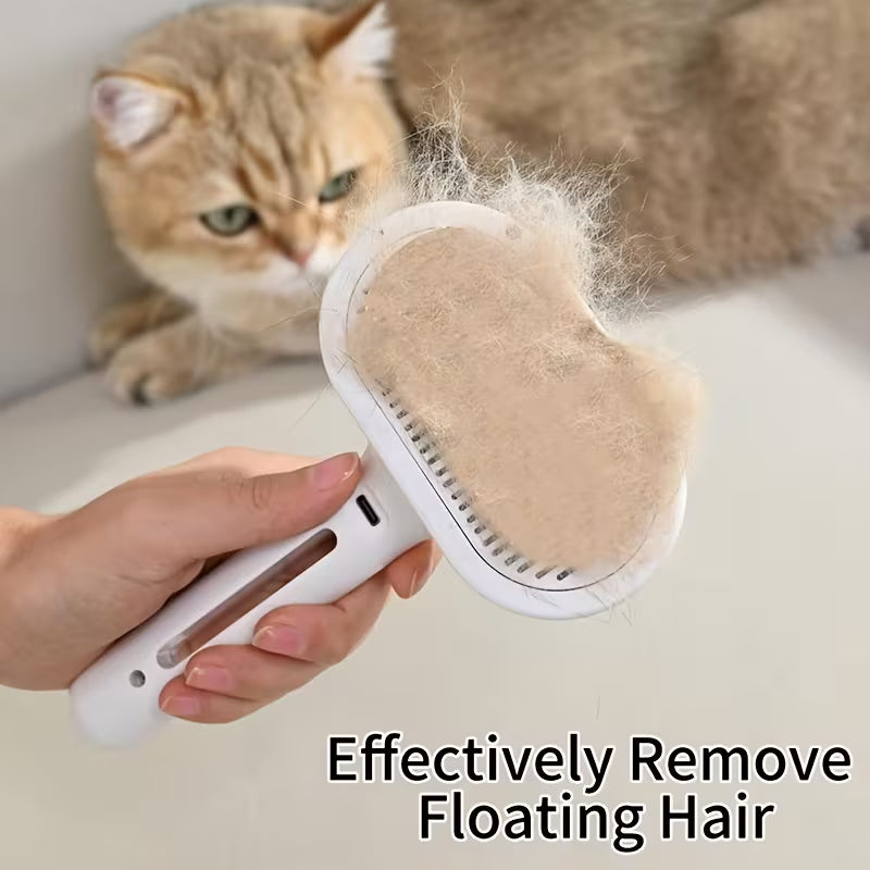SteamMist™ Self-Cleaning Cat Grooming Brush