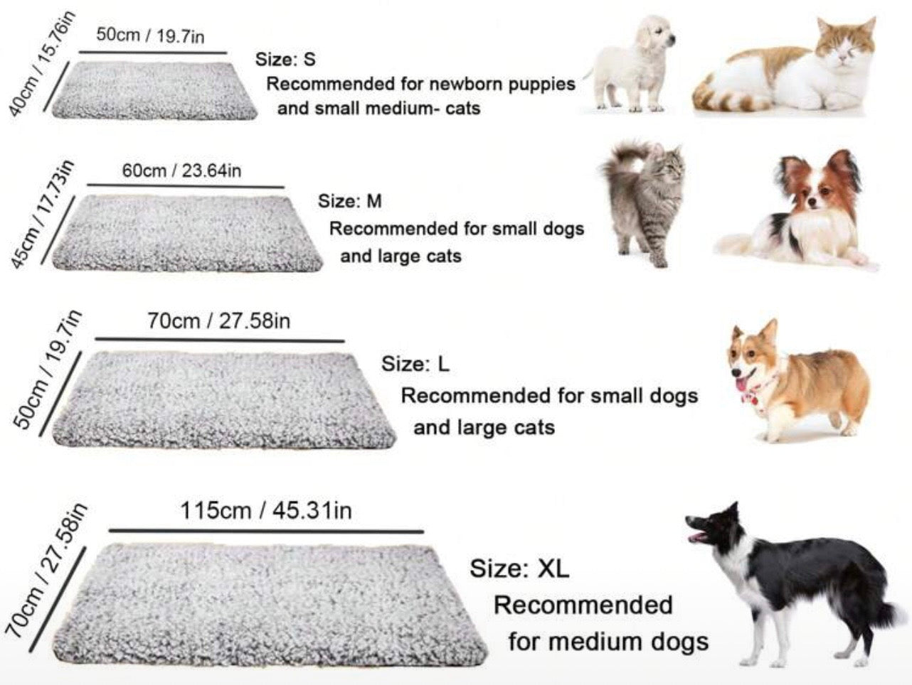 Self-Warming Pet Bed Mat – Ultra-Cozy Winter Comfort for Cats & Dogs (Non-Slip & Washable)