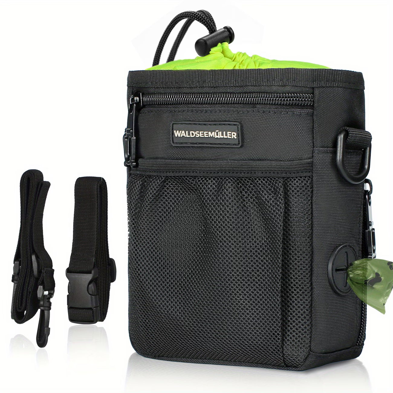 Portable Dog Treat Training Pouch – Hands-Free Pet Walking Bag with Built-In Poop Bag Dispenser
