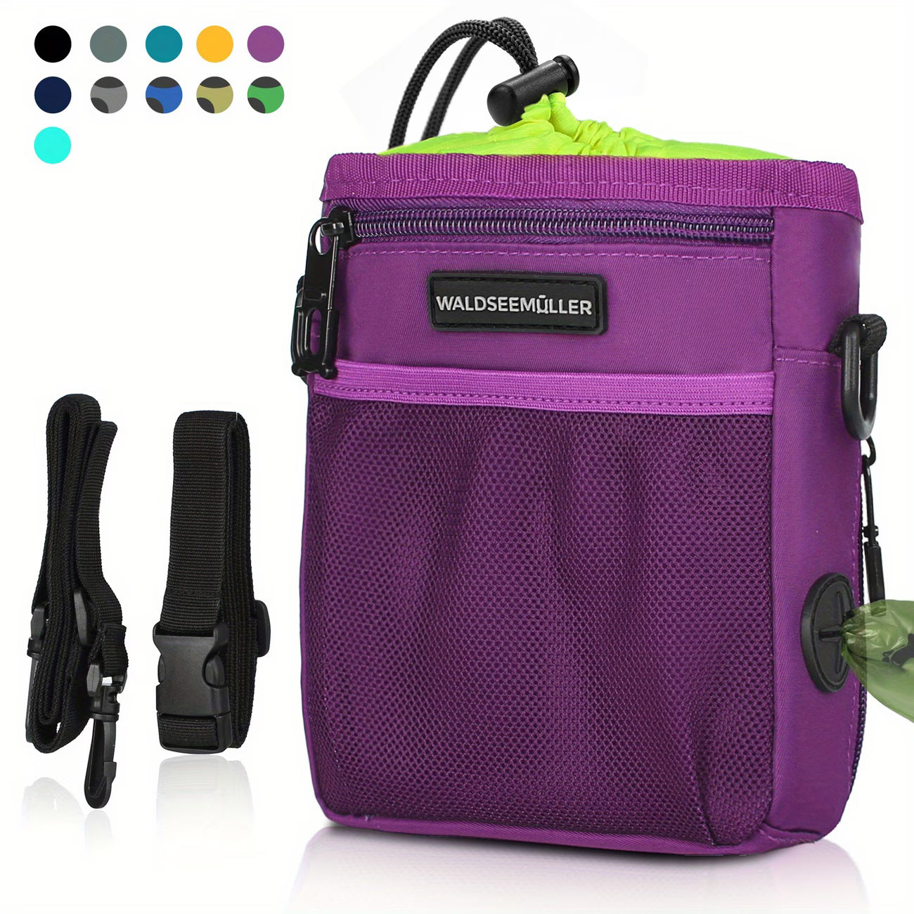 Portable Dog Treat Training Pouch – Hands-Free Pet Walking Bag with Built-In Poop Bag Dispenser