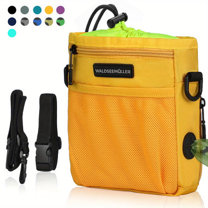Portable Dog Treat Training Pouch – Hands-Free Pet Walking Bag with Built-In Poop Bag Dispenser