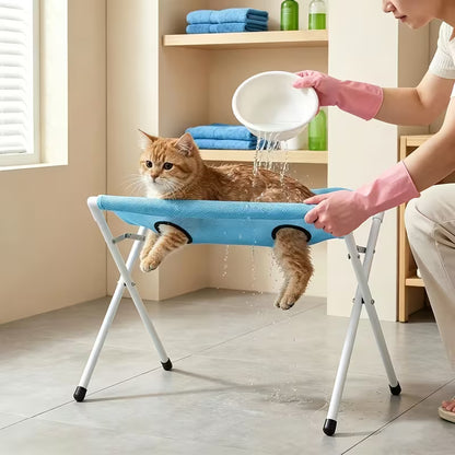 Premium Pet Grooming Hammock Stand – Stress-Free Bathing, Nail Trimming & Grooming Table