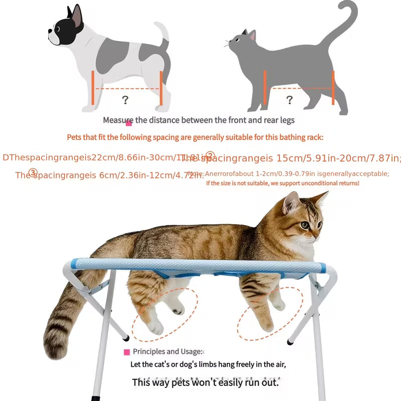 Premium Pet Grooming Hammock Stand – Stress-Free Bathing, Nail Trimming & Grooming Table