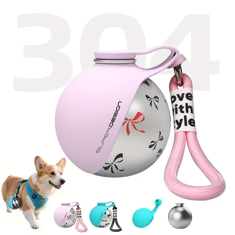 Portable Dog Water Bottle with Built-In Drinking Bowl