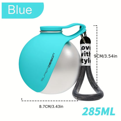 Portable Dog Water Bottle with Built-In Drinking Bowl