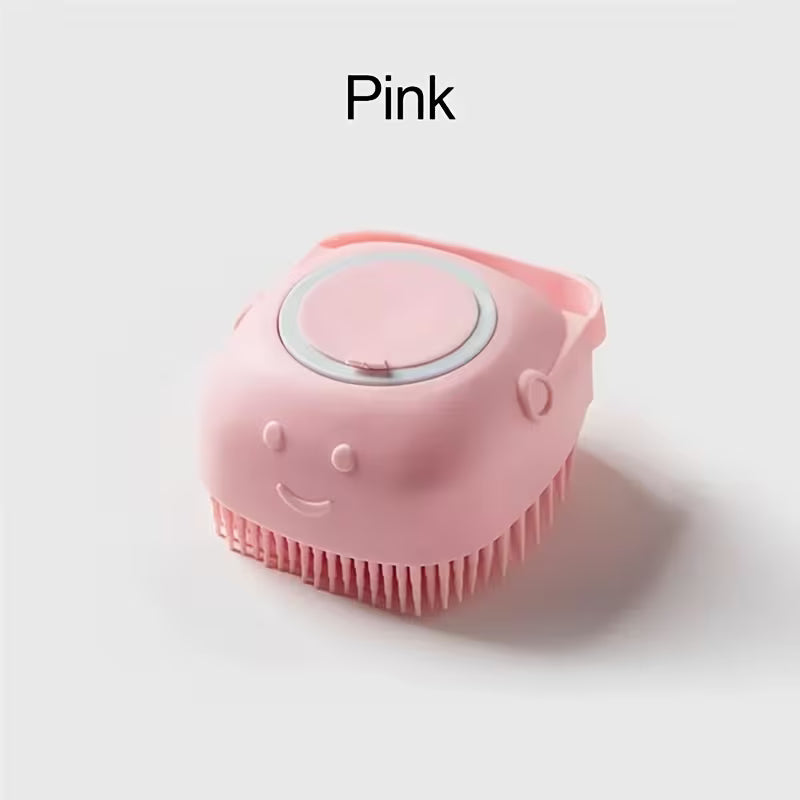 Rubber Pet Bath Brush – Gentle, Deep-Cleaning & Shed-Reducing.