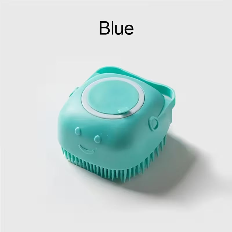 Rubber Pet Bath Brush – Gentle, Deep-Cleaning & Shed-Reducing.