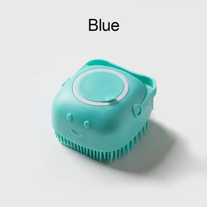 Rubber Pet Bath Brush – Gentle, Deep-Cleaning & Shed-Reducing.
