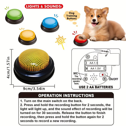 Interactive Dog Talking Buttons – Record & Communicate with Your Pet