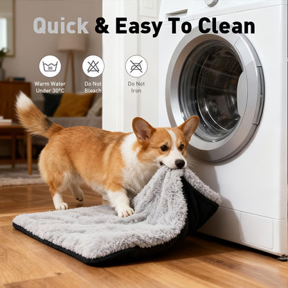 Self-Warming Pet Bed Mat – Ultra-Cozy Winter Comfort for Cats & Dogs (Non-Slip & Washable)