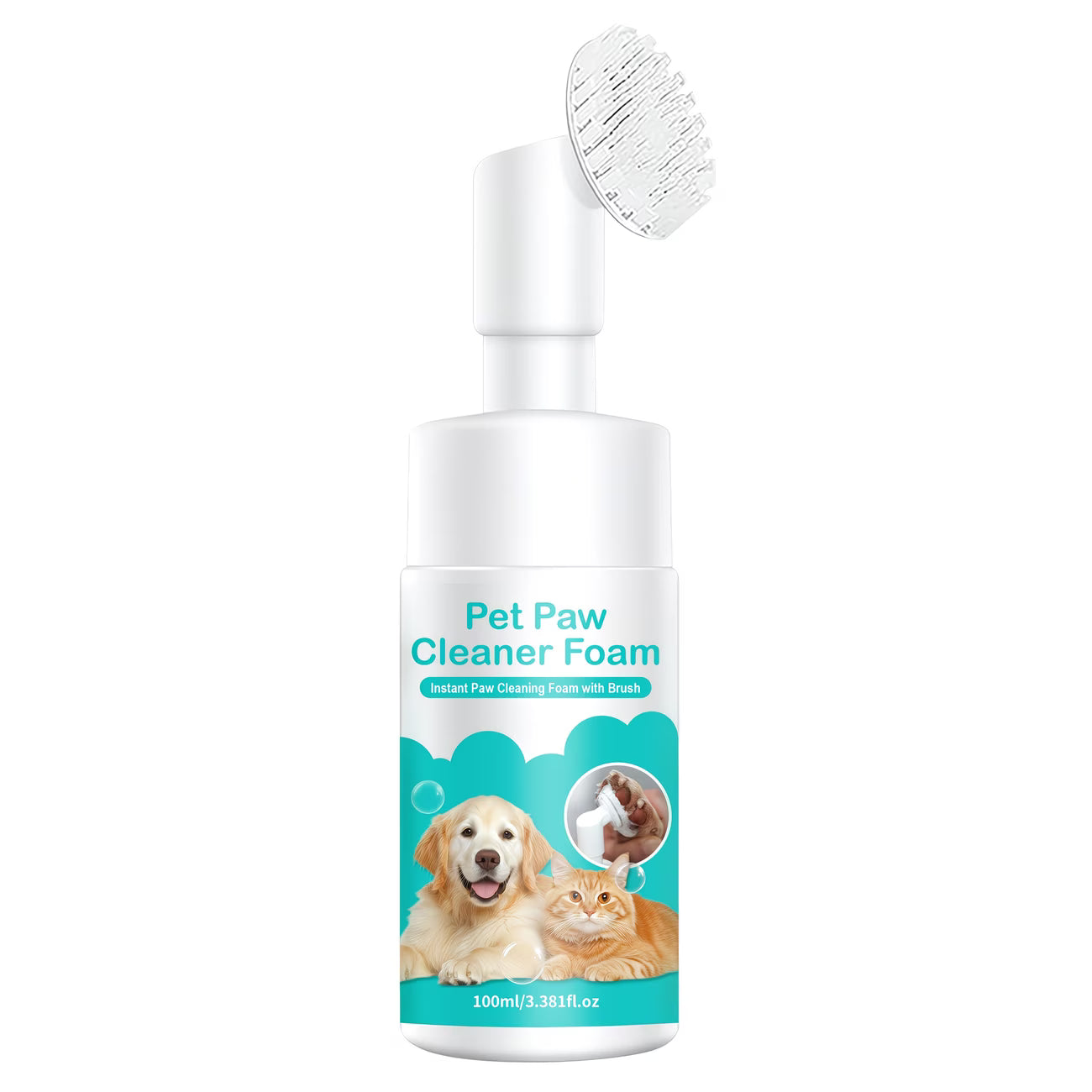 Waterless Pet Paw Cleaner Foam - No-Rinse Gentle Cleanser for Dogs & Cats
