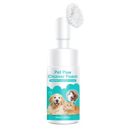 Waterless Pet Paw Cleaner Foam - No-Rinse Gentle Cleanser for Dogs & Cats