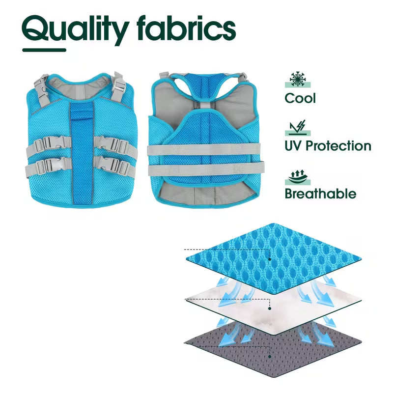 Evaporative Cooling Vest for Dogs – Instant Heat Relief for Summer Walks