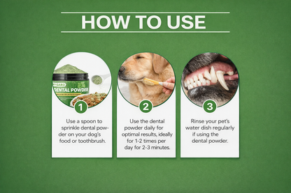 Premium Dog Dental Cleaning Powder – Fresh Breath & Plaque Care