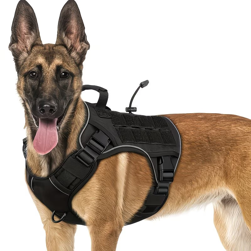 Tactical No-Pull Dog Harness with Handle – Adjustable, Heavy-Duty & Secure Fit