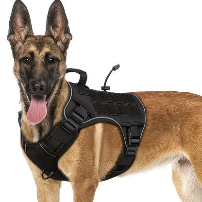 Tactical No-Pull Dog Harness with Handle – Adjustable, Heavy-Duty & Secure Fit
