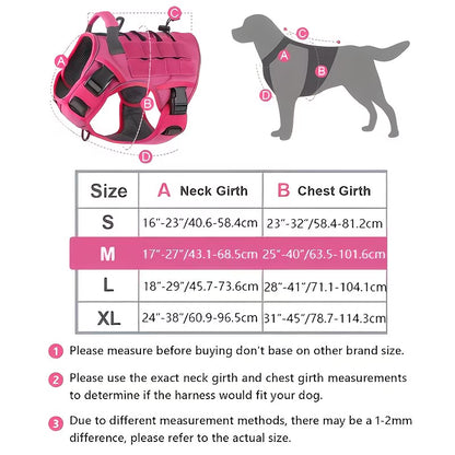 Tactical No-Pull Dog Harness with Handle – Adjustable, Heavy-Duty & Secure Fit