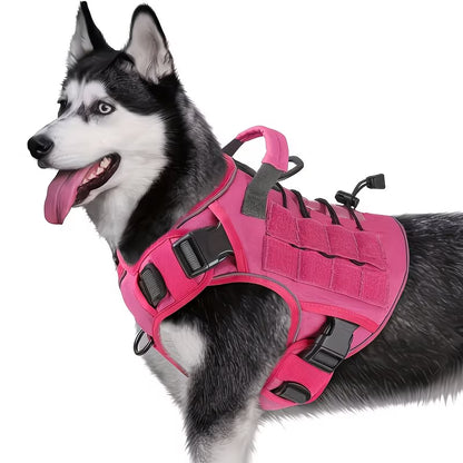 Tactical No-Pull Dog Harness with Handle – Adjustable, Heavy-Duty & Secure Fit