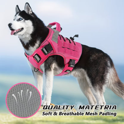 Tactical No-Pull Dog Harness with Handle – Adjustable, Heavy-Duty & Secure Fit