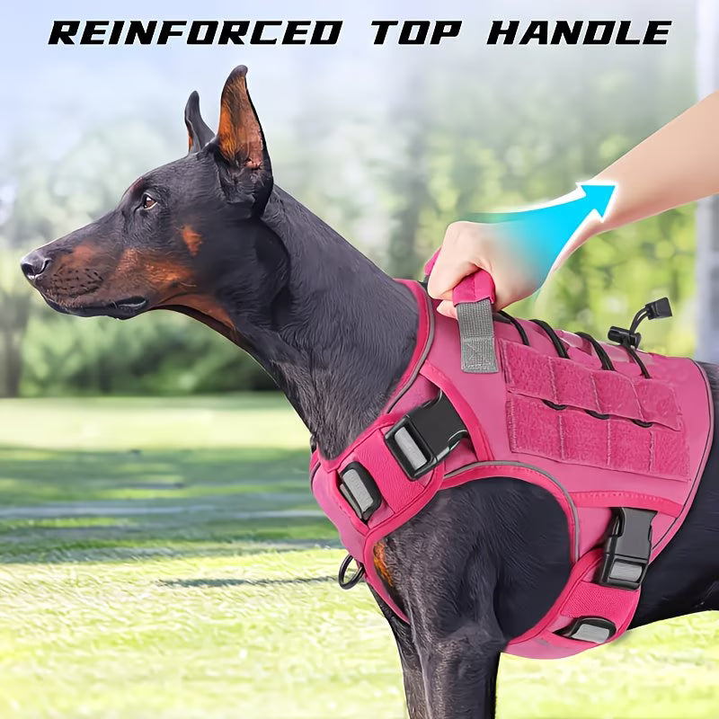 Tactical No-Pull Dog Harness with Handle – Adjustable, Heavy-Duty & Secure Fit