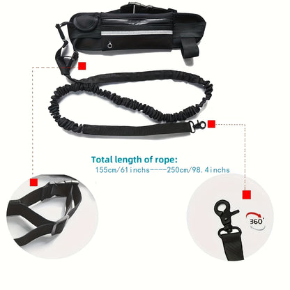 Hands-Free Dog Walking Belt & Bungee Leash