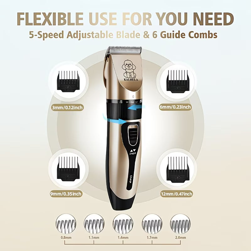 Professional Pet Hair Trimmer – Quiet, Cordless & Precision Grooming
