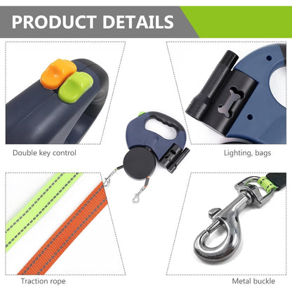 3m LED Retractable Dog Leash