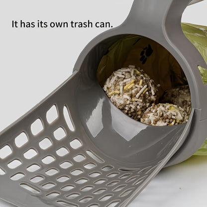 2-in-1 Cat Litter Scoop & Waste Bag Dispenser + FREE Plastic Bags