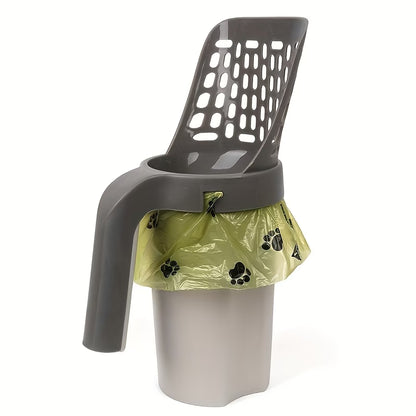 2-in-1 Cat Litter Scoop & Waste Bag Dispenser + FREE Plastic Bags