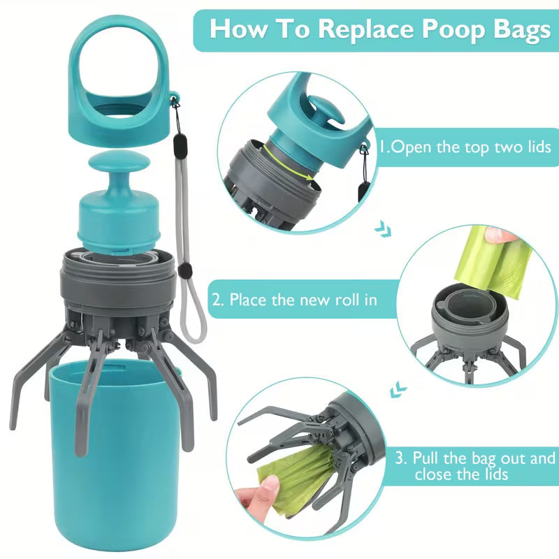 Portable Dog Poop Scooper – One-Handed, Mess-Free & Hygienic Cleanup
