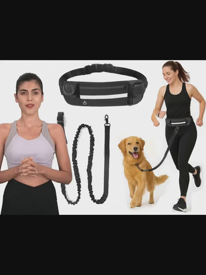 Hands-Free Dog Walking Belt & Bungee Leash