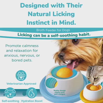 Calming Pet Lick Bowl for Dogs & Cats – Slow Feeder & Stress Relief Toy