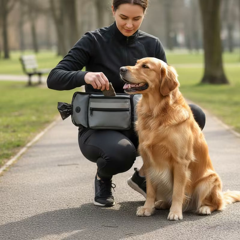 Dog Training Backpack & Snack Carrier – Portable Walking Pouch for Dogs