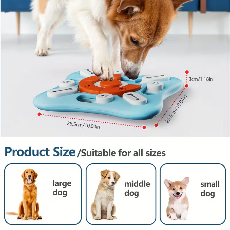 Interactive Dog Puzzle Toy – Treat-Dispensing IQ Training Game