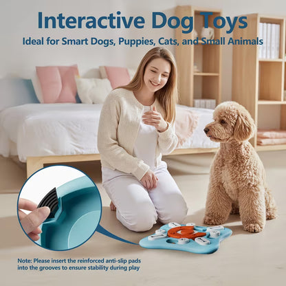 Interactive Dog Puzzle Toy – Treat-Dispensing IQ Training Game