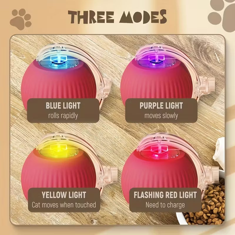 3-Pack Smart Interactive Rolling Pet Balls – Automatic Toy for Cats & Dogs