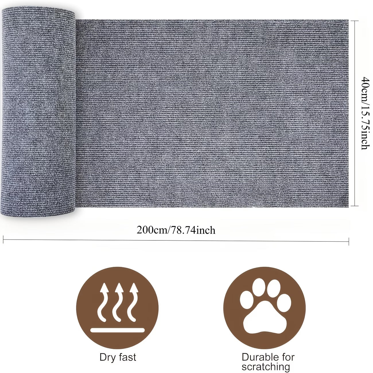 ScratchGuard Cat Furniture Protector Mat – Self-Adhesive Anti-Scratch Shield for Sofas, Doors & Walls