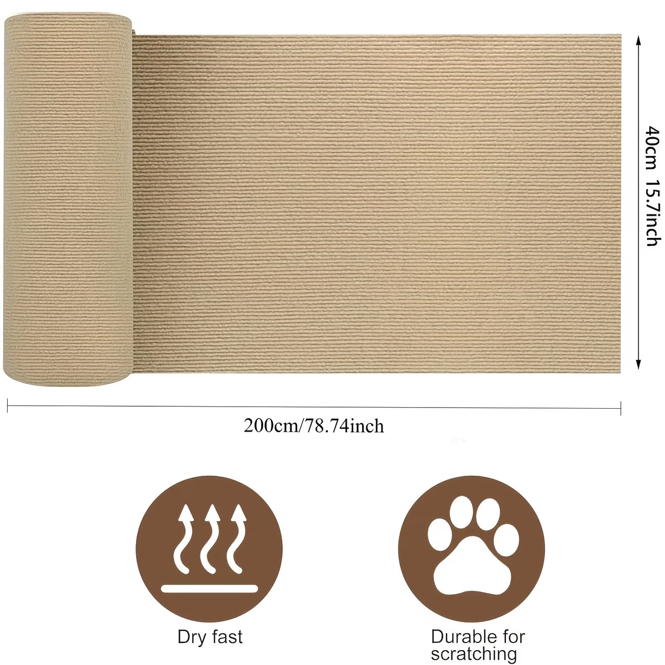 ScratchGuard Cat Furniture Protector Mat – Self-Adhesive Anti-Scratch Shield for Sofas, Doors & Walls