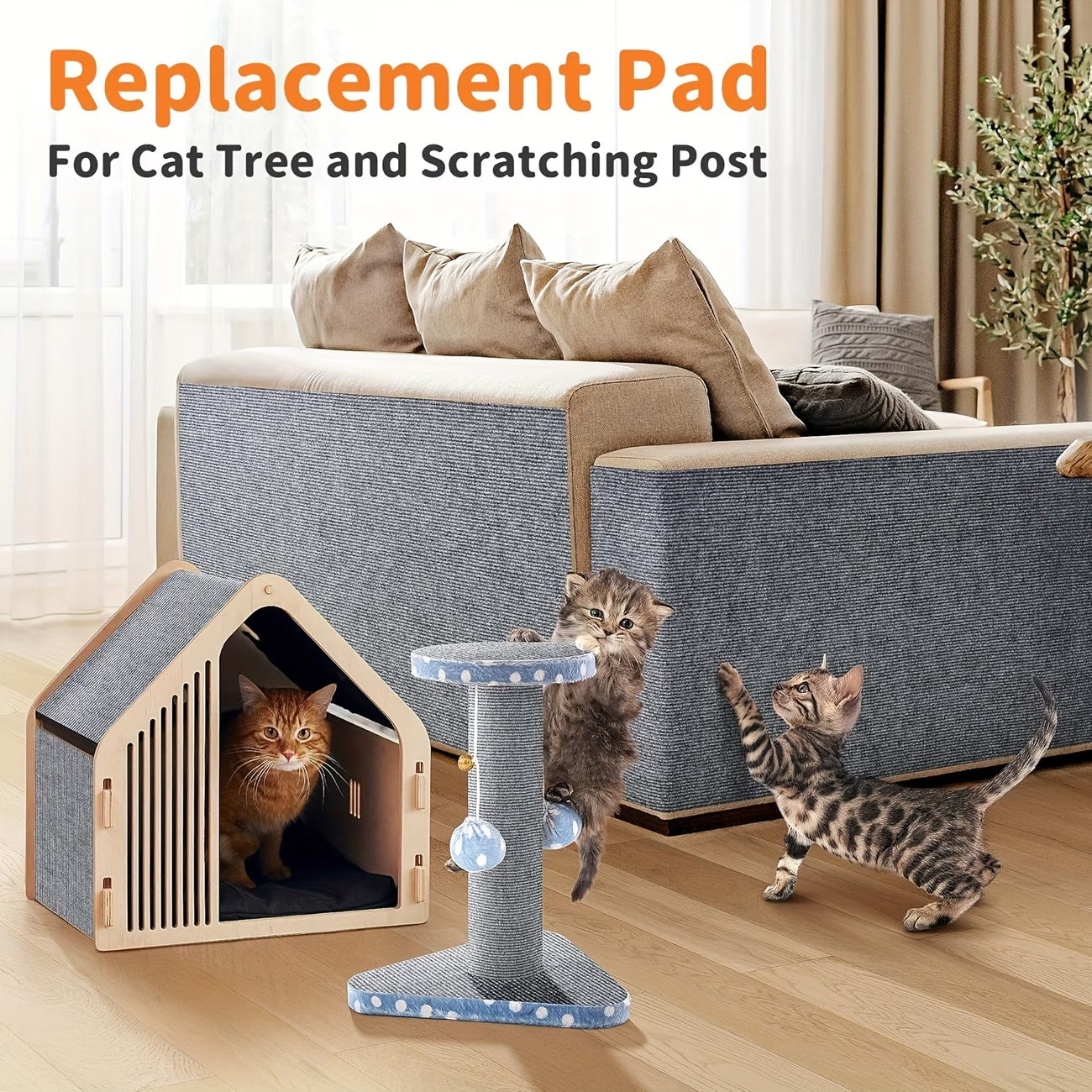 ScratchGuard Cat Furniture Protector Mat – Self-Adhesive Anti-Scratch Shield for Sofas, Doors & Walls