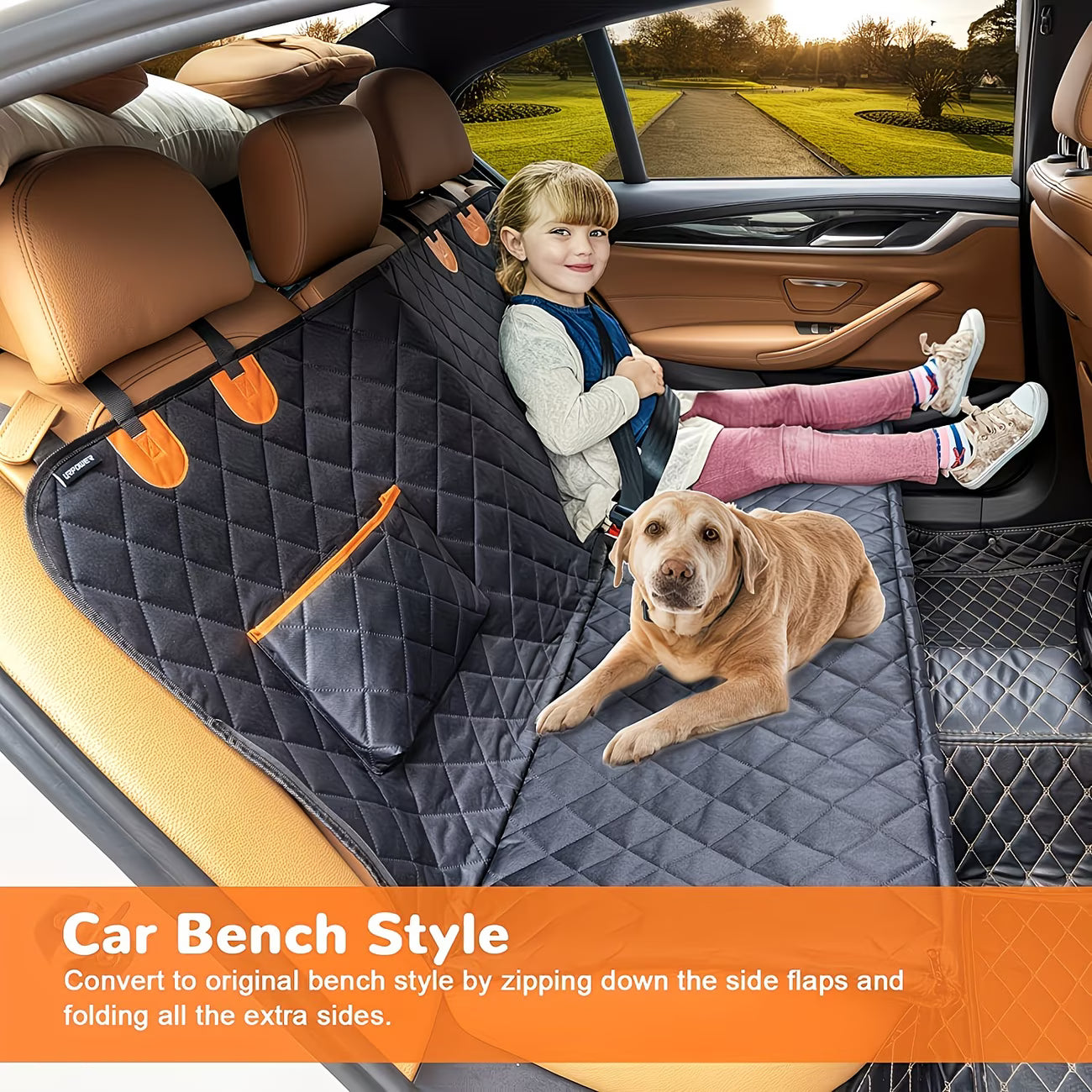 Waterproof Dog Car Seat Cover – Scratch-Proof, Non-Slip & Easy-Clean Travel Mat