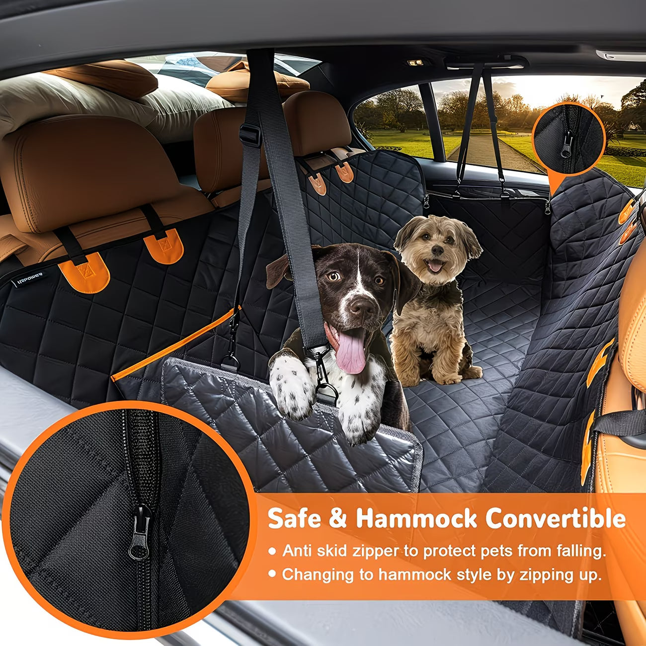 Waterproof Dog Car Seat Cover – Scratch-Proof, Non-Slip & Easy-Clean Travel Mat