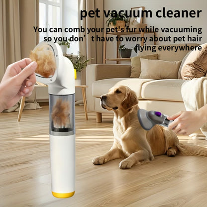 2-in-1 Pet Grooming Vacuum Brush – Mess-Free Fur Removal at Home