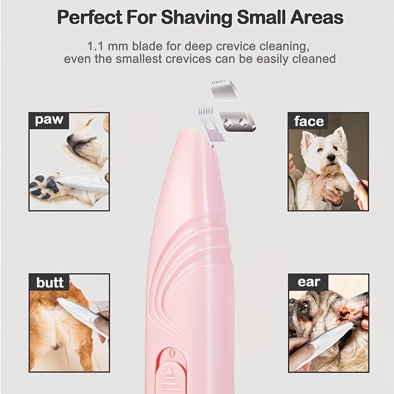 Cordless Pet Trimmer – Gentle, Quiet & Precise Grooming for Eyes & Paws