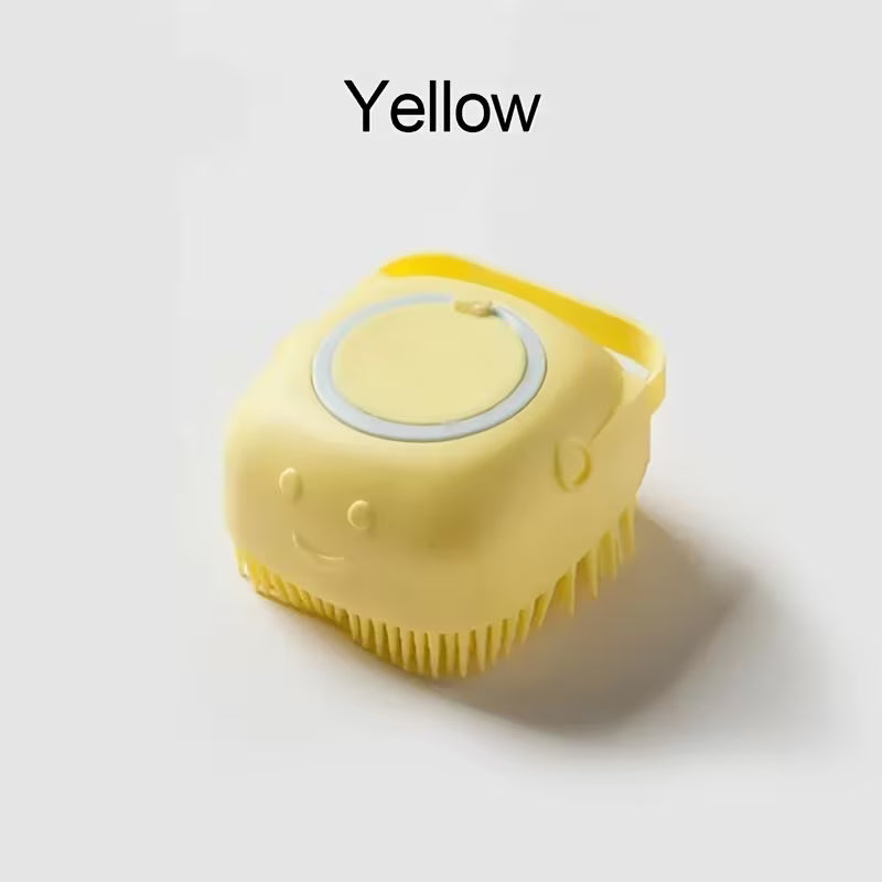 Rubber Pet Bath Brush – Gentle, Deep-Cleaning & Shed-Reducing.